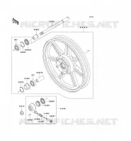 FRONT WHEEL voor Kawasaki EN500 1990
