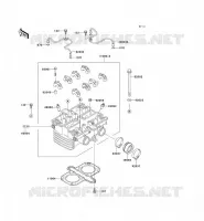 CYLINDER HEAD voor Kawasaki EN500 1991