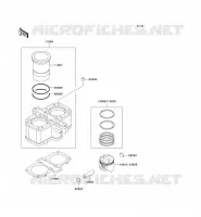 CYLINDER   PISTON  voor Kawasaki EN500 1993
