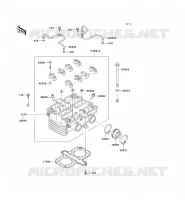 CYLINDER HEAD voor Kawasaki EN500 1993