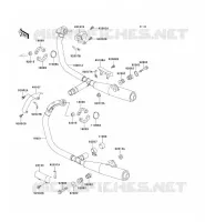 EXHAUST voor Kawasaki EN500 1993