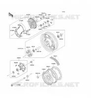 REAR WHEEL   CHAIN   TORK voor Kawasaki EN500 1993
