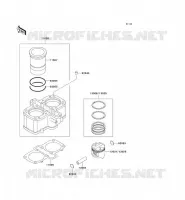 CYLINDER   PISTON  voor Kawasaki EN500 1994