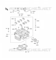 CYLINDER HEAD voor Kawasaki EN500 1994