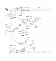 EXHAUST voor Kawasaki EN500 1994