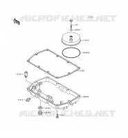 BREATHER COVER   OIL PAN voor Kawasaki EN500 1998