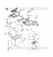 CHASSIS ELECTRICAL EQUIPMENT voor Kawasaki EN500 1998