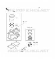 CYLINDER   PISTON  voor Kawasaki EN500 1998