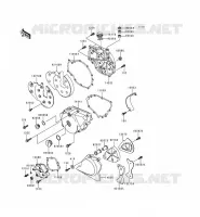 ENGINE COVERS voor Kawasaki EN500 1998