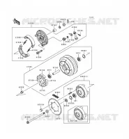 REAR HUB voor Kawasaki EN500 1998