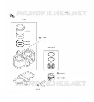 CYLINDER   PISTON  voor Kawasaki EN500 1998