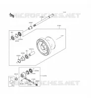 FRONT HUB voor Kawasaki EN500 1998
