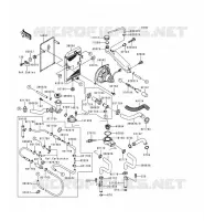 RADIATOR voor Kawasaki EN500 1998