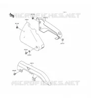 SIDE COVERS   CHAIN COVER voor Kawasaki EN500 1998