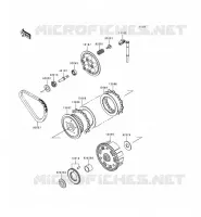 CLUTCH voor Kawasaki EN500 LTD 1998