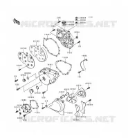 ENGINE COVERS voor Kawasaki EN500 LTD 1998