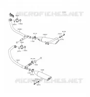 EXHAUST voor Kawasaki EN500 LTD 1998