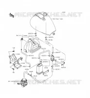 FUEL EVAPORATION SYSTEM voor Kawasaki EN500 LTD 1998