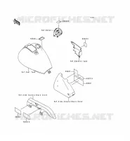 LABELS voor Kawasaki EN500 LTD 1998
