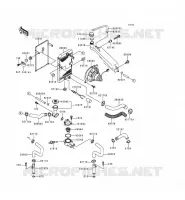 RADIATOR voor Kawasaki EN500 LTD 1998