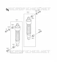 SUSPENSION   SHOCK ABSORBER voor Kawasaki EN500 LTD 1998