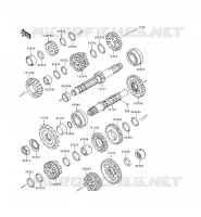 TRANSMISSION voor Kawasaki EN500 LTD 1998