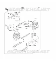 CARBURETOR voor Kawasaki EN500 LTD 2009