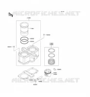 CYLINDER   PISTON  voor Kawasaki EN500 LTD 2009