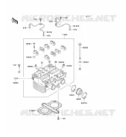 CYLINDER HEAD voor Kawasaki EN500 LTD 2009
