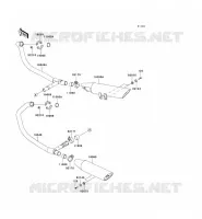 EXHAUST voor Kawasaki EN500 LTD 2009