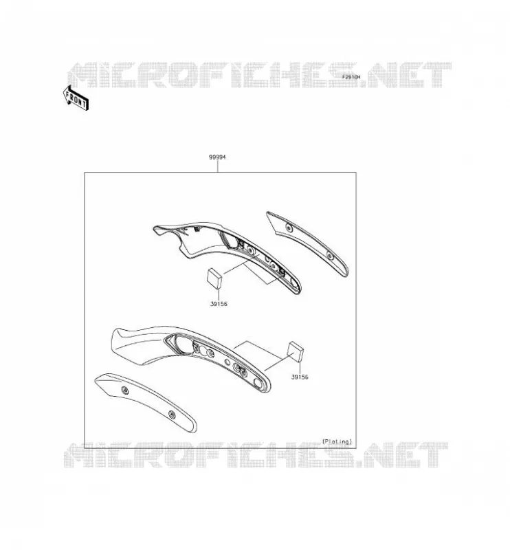 ACCESSORY(Fender Strut Cover) Kawasaki MOTOS 650 2015 VULCAN S  EN650AFF