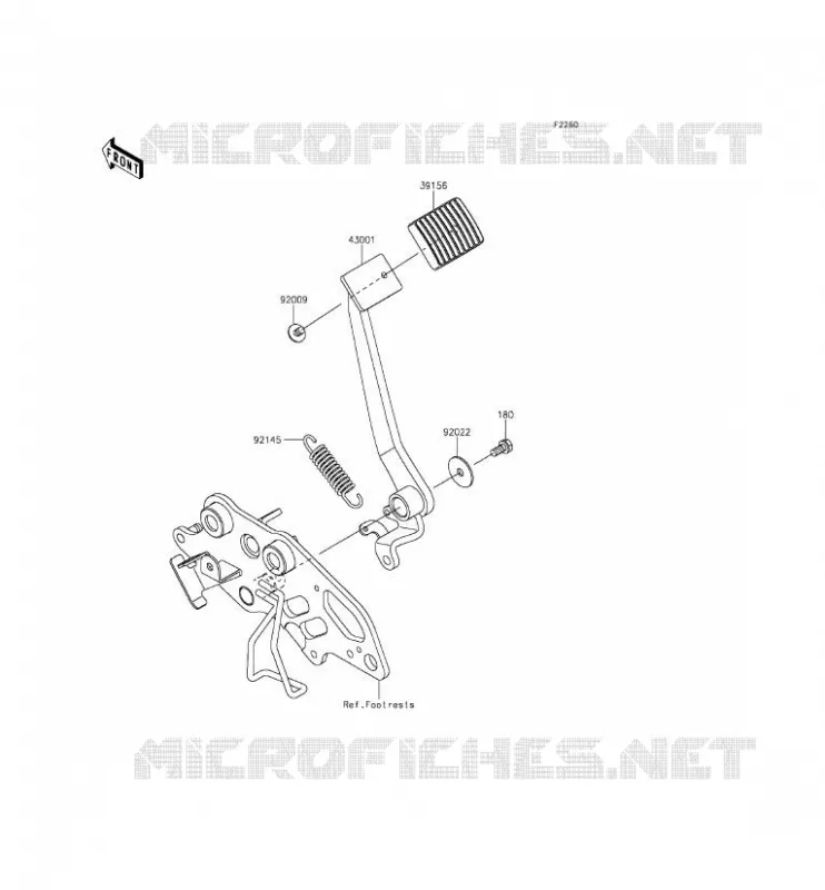 BRAKE PEDAL - TORK LINK Kawasaki MOTOS 650 2015 VULCAN S  EN650AFF