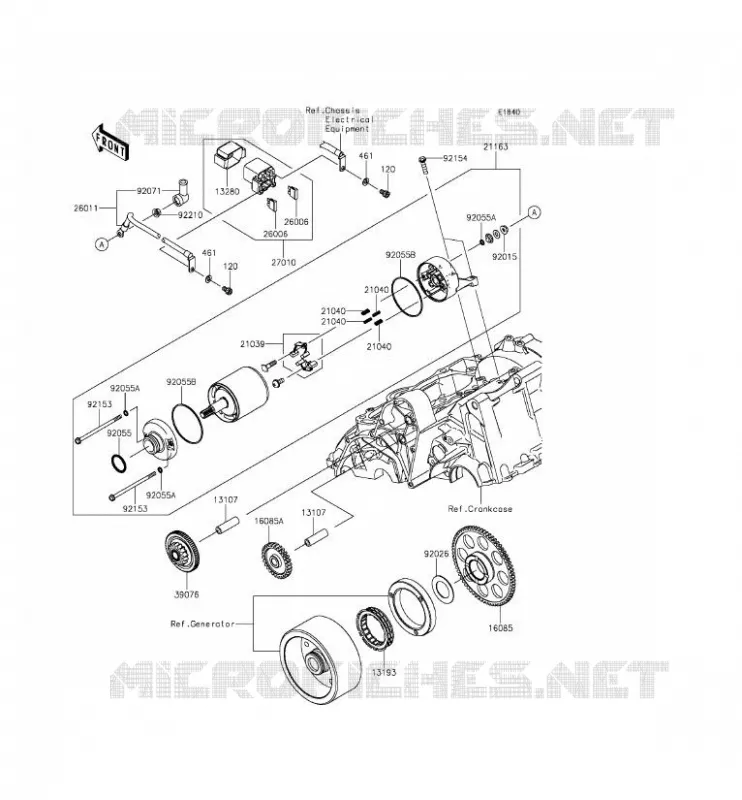 STARTER MOTOR Kawasaki MOTOS 650 2015 VULCAN S  EN650AFF