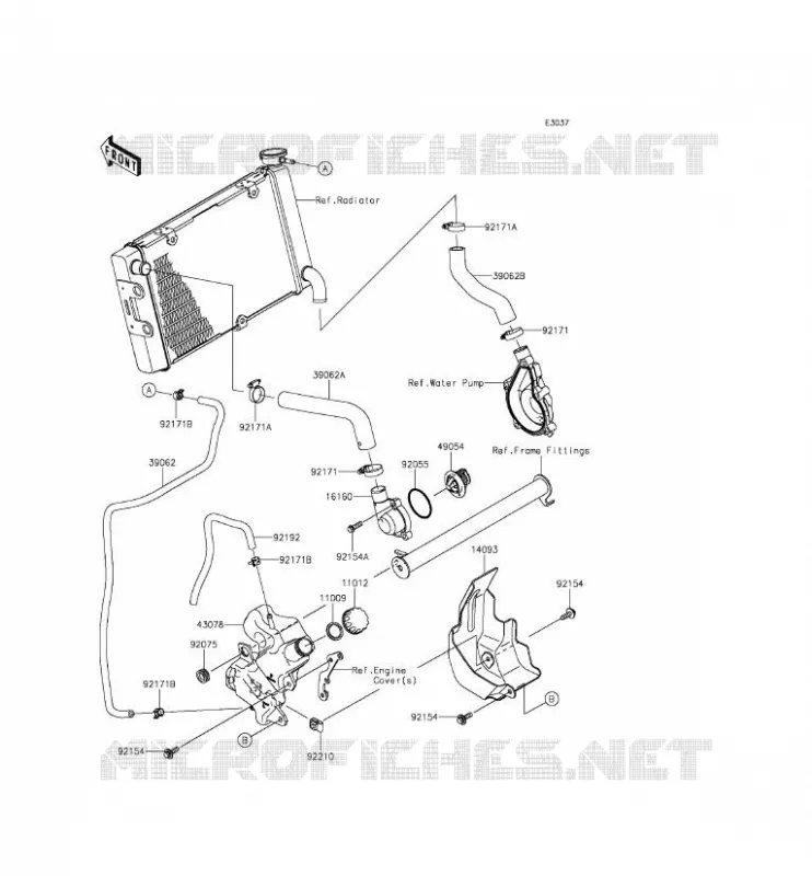WATER PIPE Kawasaki MOTOS 650 2016 VULCAN S  EN650AGF