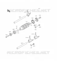 GEAR CHANGE DRUM   SHIFT FORKS voor Kawasaki VULCAN S ABS 2015