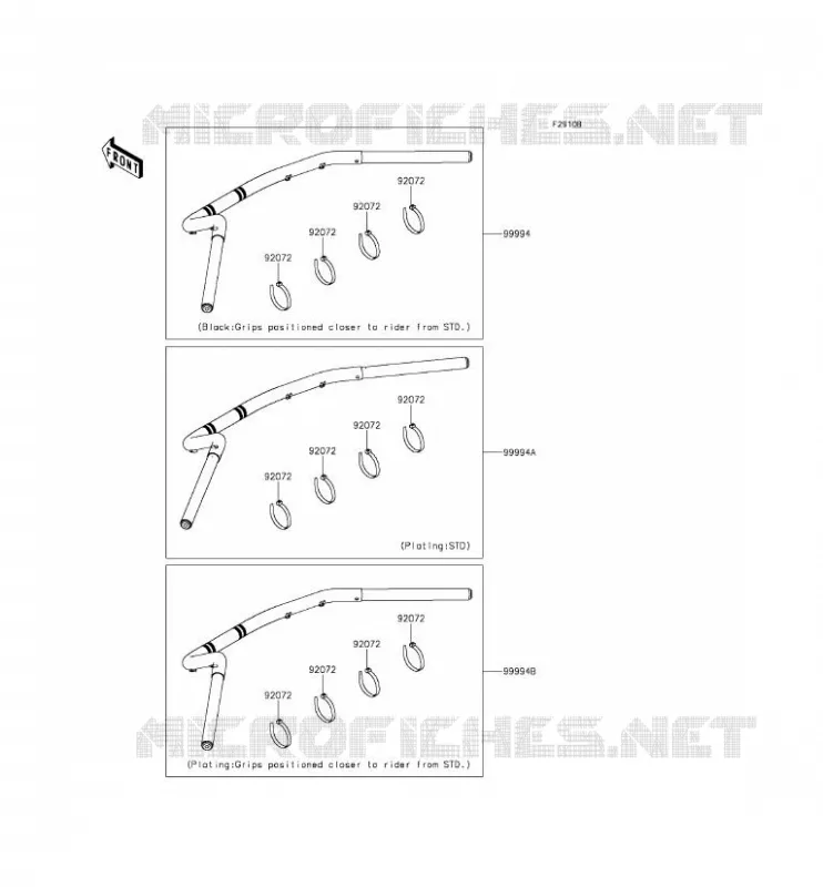ACCESSORY(GUIDON) Kawasaki MOTOS 650 2015 VULCAN S ABS  EN650BFF