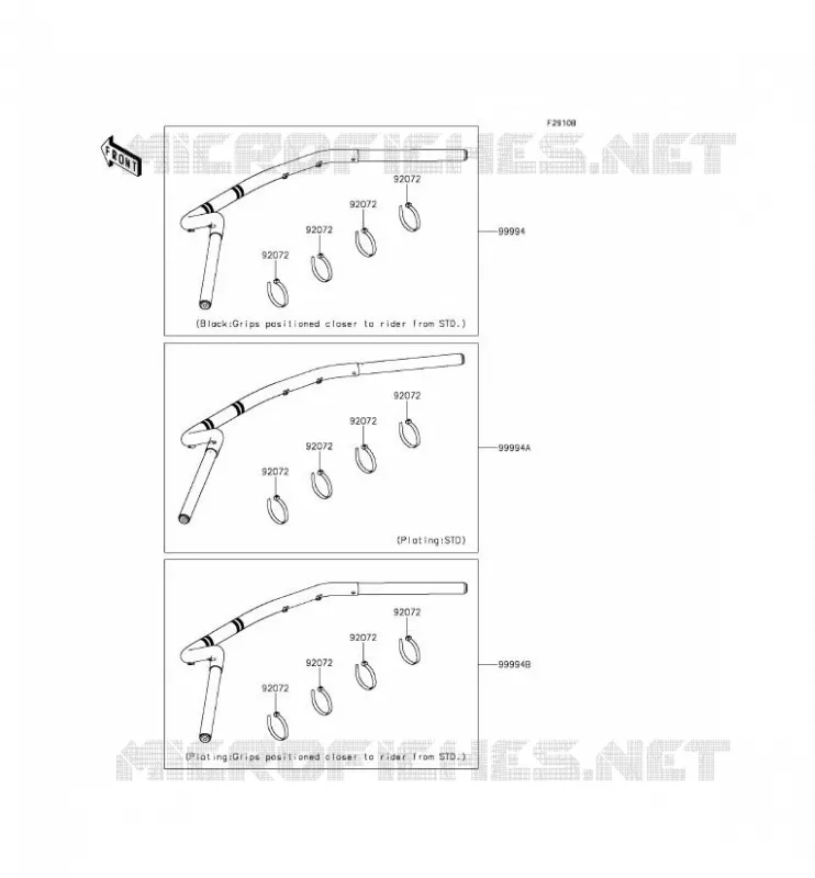 ACCESSORY(GUIDON) Kawasaki MOTOS 650 2015 VULCAN S ABS  EN650BFF