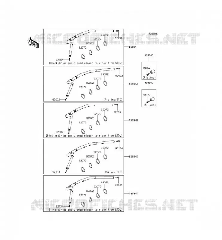ACCESSORY(Handlebar) Kawasaki MOTOS 650 2016 VULCAN S ABS  EN650BGF