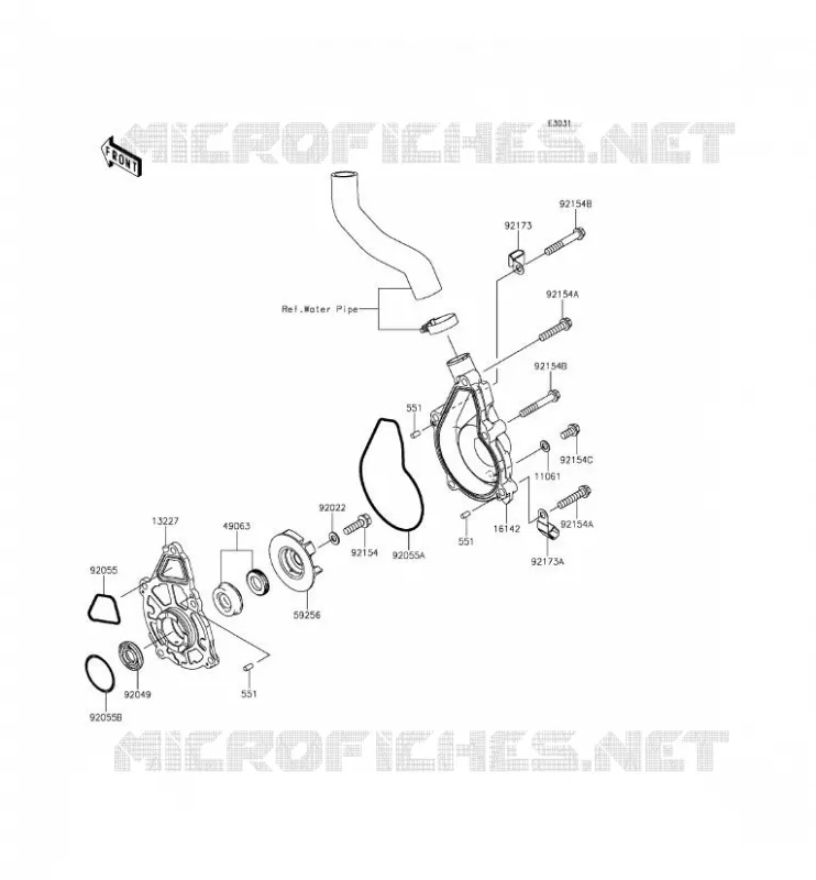 WATER PUMP Kawasaki MOTOS 650 2016 VULCAN S ABS  EN650BGF