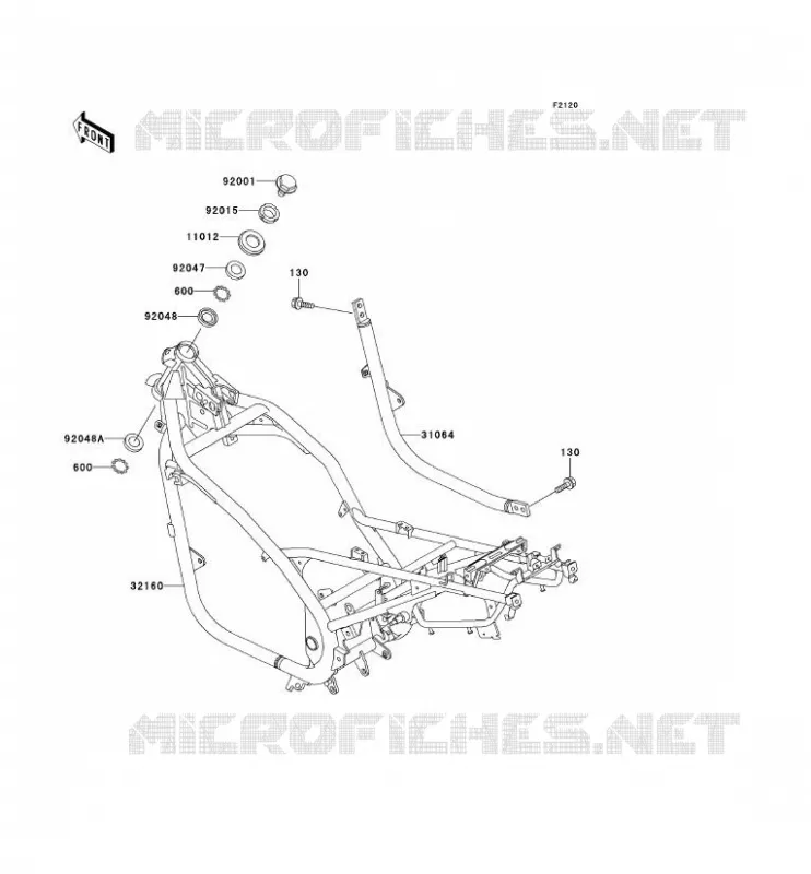 CHASSIS Kawasaki MOTOS 500 2000 ER-5  ER500-A4
