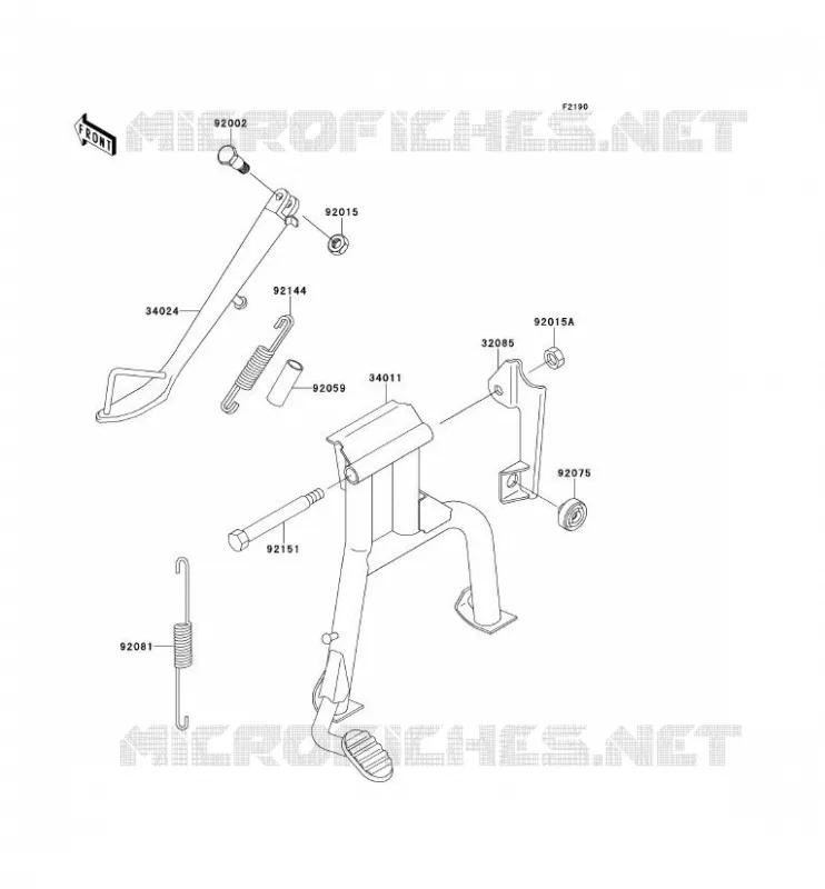 STAND Kawasaki MOTOS 500 2000 ER-5  ER500-A4
