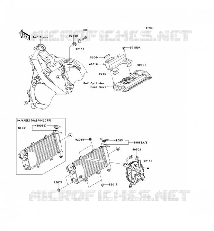 RADIATOR Kawasaki MOTOS 650 2006 ER-6N ABS  ER650B6F