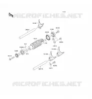 GEAR CHANGE DRUM   SHIFT FORKS voor Kawasaki ER-6N ABS 2010