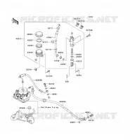 REAR MASTER CYLINDER voor Kawasaki ER-6N ABS 2010