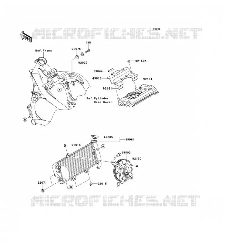 RADIATOR Kawasaki MOTOS 650 2011 ER-6N ABS  ER650DBF
