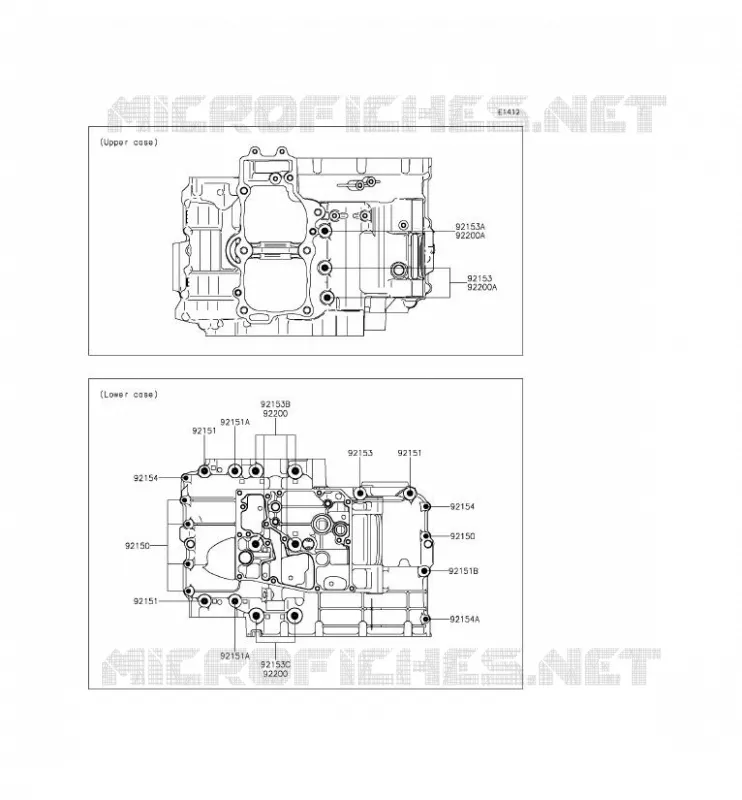 CRANKCASE BOLT Kawasaki MOTOS 650 2012 ER-6N  ER650ECF