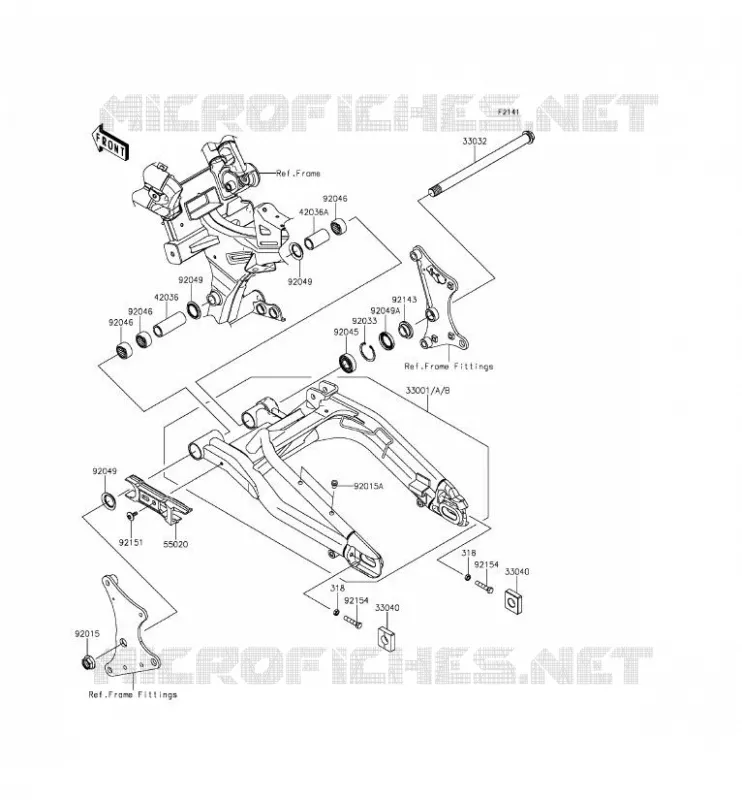 SWINGARM Kawasaki MOTOS 650 2012 ER-6N  ER650ECF