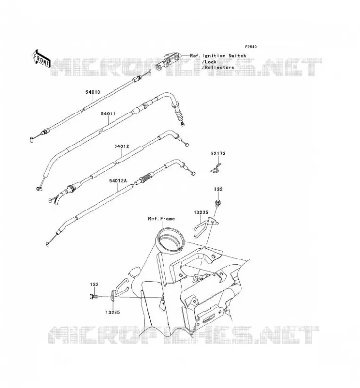 CABLES Kawasaki MOTOS 650 2012 ER-6N  ER650ECF