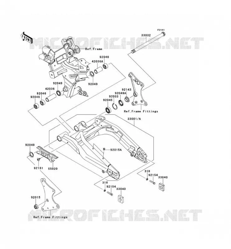 SWINGARM Kawasaki MOTOS 650 2012 ER-6N  ER650ECF