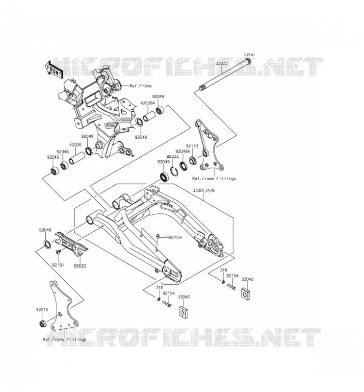 SWINGARM Kawasaki MOTOS 650 2012 ER-6N ABS  ER650FCF